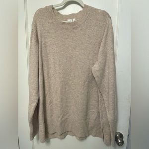 Gap Merino Wool Crewneck Tunic Sweater XXL Oatmeal Heather